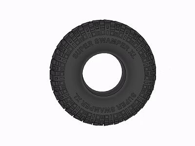 Super Swamper XL Off Road Tire With Deep Tread For Mud Terrain Driving 3d model