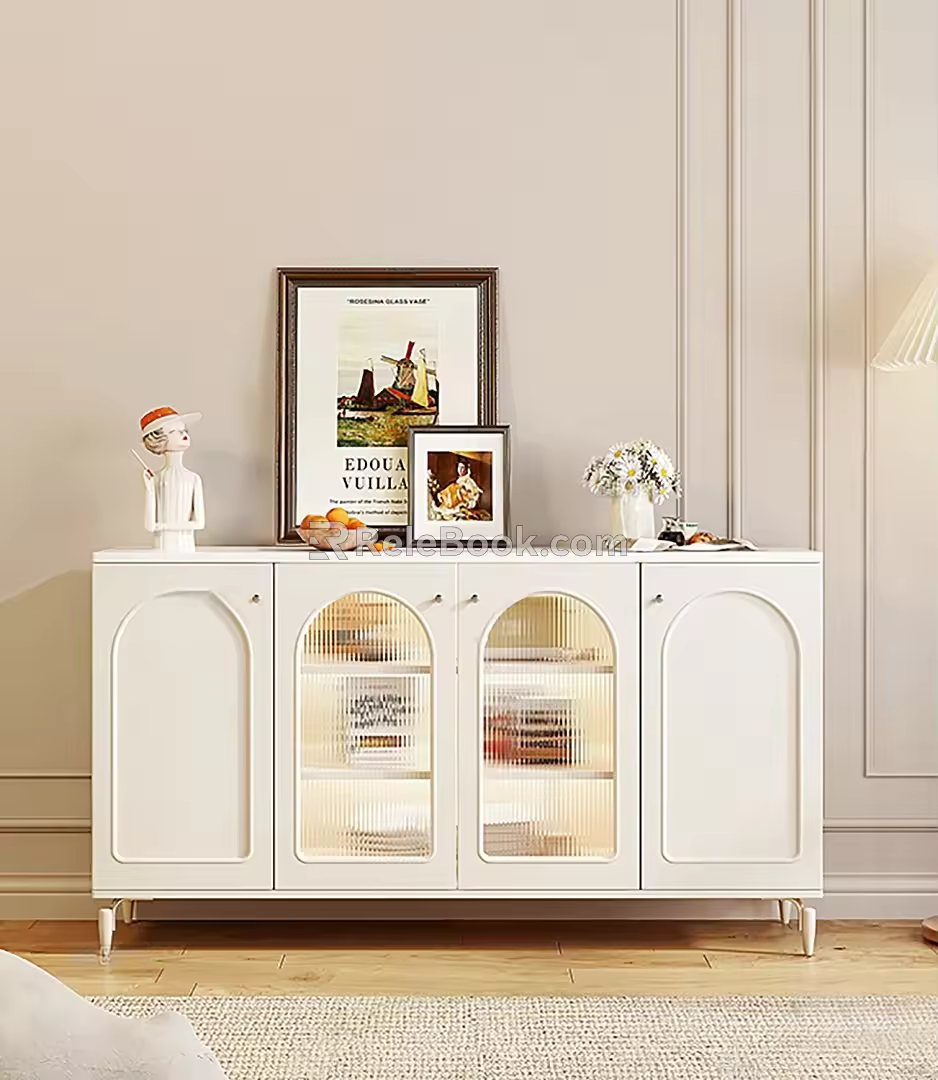 Modern Sideboard Cream Sideboard 3d model