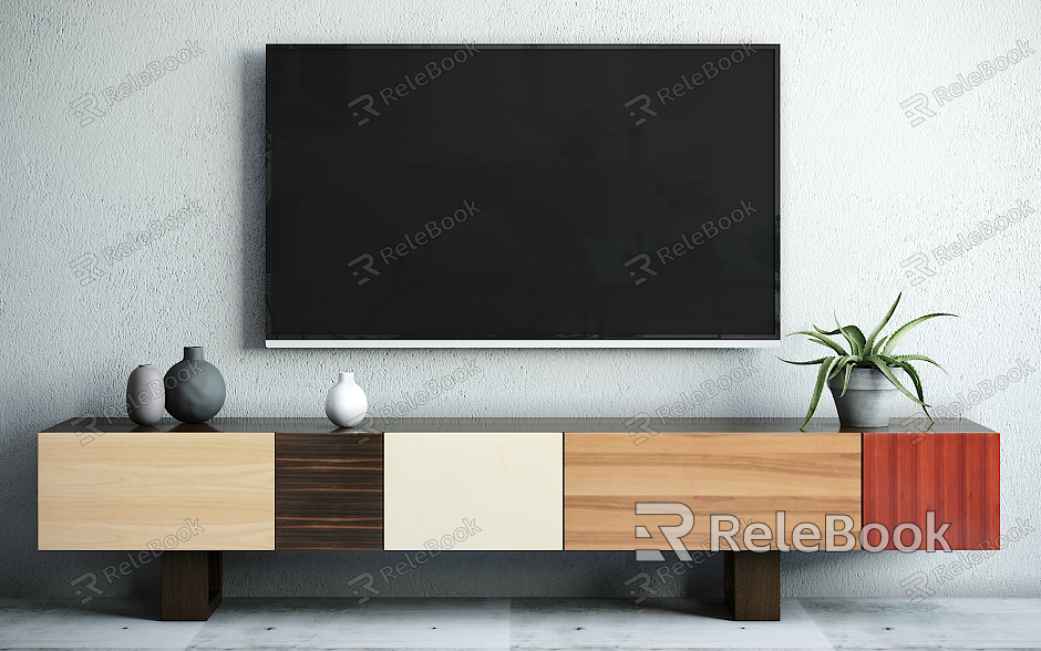 Modern TV Cabinet TV Cabinet TV Decoration Combination model