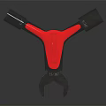 Professional Hardware Tool Y Shaped Red Black Wrench for Mechanical Repairs 3d model