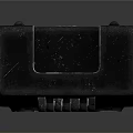 Black Industrial Device With Ventilation Holes Textured Surface And Rugged Design 3d model