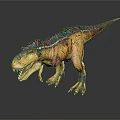 Colorful Tyrannosaurus Rex Dinosaur Character With Vibrant Patterns And Realistic Model