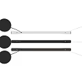 Modern Linear Chandeliers Hanging with Black and White Frames and Sleek Illuminated Strips