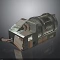 Vintage Rusted Industrial Metal Equipment With Exposed Pipes And Worn Labels