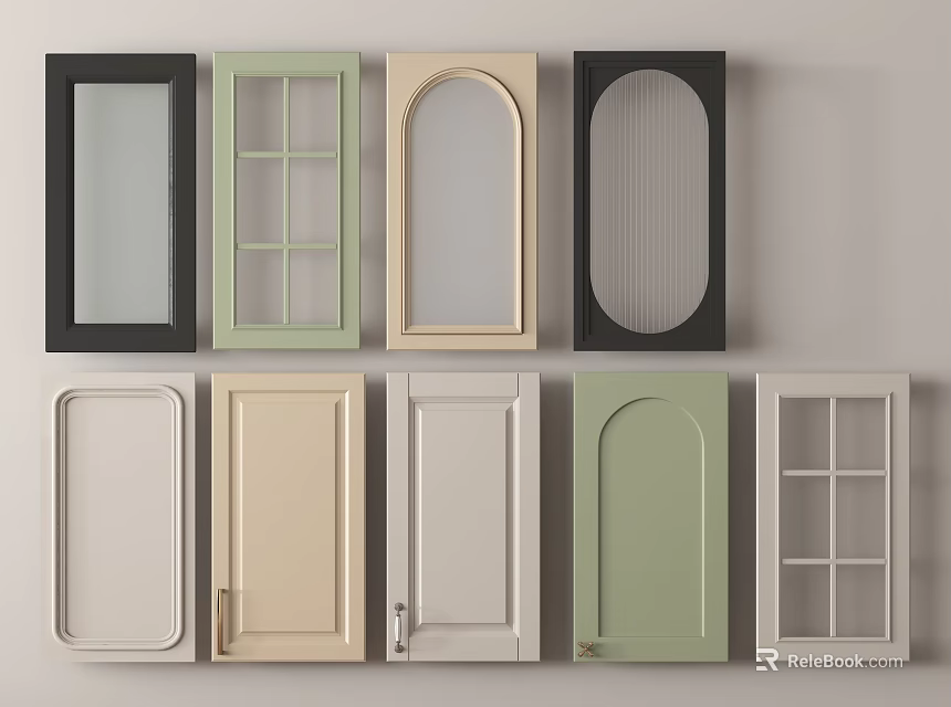 Variety Of Wardrobe Door Styles And Designs 3d model 