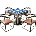 New Chinese Mahjong Table and Chair Mahjong Table 3d model