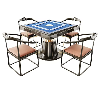 New Chinese Mahjong Table and Chair Mahjong Table 3d model