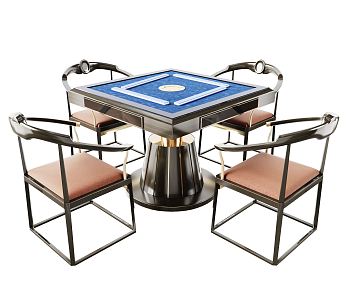 New Chinese Mahjong Table and Chair Mahjong Table 3d model