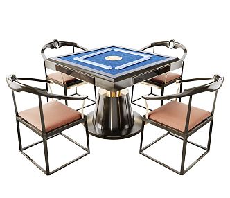 New Chinese Mahjong Table and Chair Mahjong Table 3d model