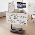Visual Thinking Workspace With Whiteboards Mind Maps And Digital Screen