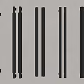 Black Metal Cabinet Handles With Different Modern Designs For Furniture