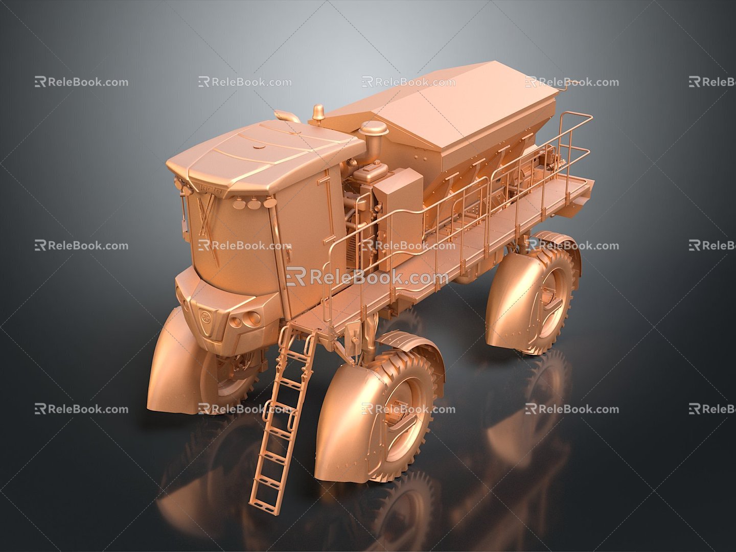 Modern agricultural vehicle engineering vehicle seeder engineering vehicle 3d model