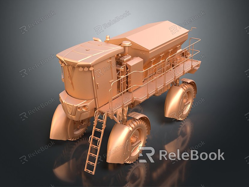 Modern agricultural vehicle engineering vehicle seeder engineering vehicle model