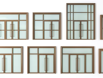 Modern Gate Stainless Steel Glass Door Shop Door Hotel Gate 3d model