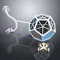 Modern Industrial Factory Building With Spherical Structure Steel Frame And Glass Elements Design