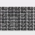 Board Game Entertainment Featuring Neatly Arranged Black Dominoes With White Dots For Fun