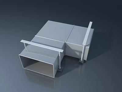 Modern Minimalist Swing Door Design With White Panel And Frame Structure 3d model
