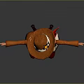 Cartoon Cowboy Character With Cow Patterned Pants Red Scarf And Outstretched Arms