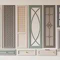 Various Interior Door Panel Designs With Different Styles And Color Options 3d model