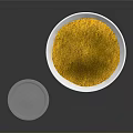 Household Yellow Powder Storage Canister With White Bowl