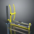 Yellow And Black Outdoor Fitness Equipment Parallel Bars With Steel Pedal Frame Design