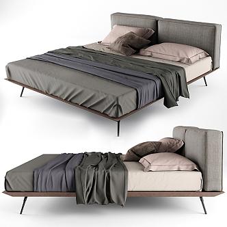 Double bed 3d model