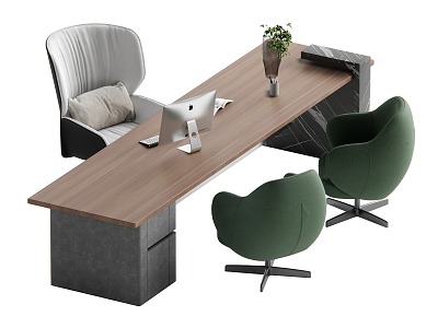 modern office desk and chair model