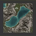 Breathtaking Natural Mountain Scenery With Snow Covered Peaks And Turquoise Lake