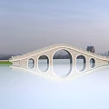 Scenic Stone Arch Bridge With Reflections Over Calm Water And Natural Surroundings