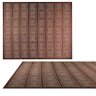 New Chinese Style Simple Carpet Simple Carpet Living Room Carpet Pattern Carpet Decorative Carpet 3d model