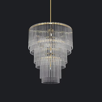 Light Luxury Crystal Chandelier 3d model