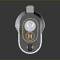 Helipad Facility With Yellow H Mark Gray Surface Surrounding Structures And Green Equipment