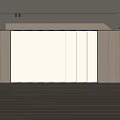 Modern Living Room Interior With Wooden Panels Light Colored Walls And Warm Lighting