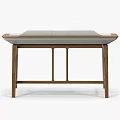 Elegant Modern Functional Desk With Wooden Frame Spacious Tabletop And Storage Drawers 3d model