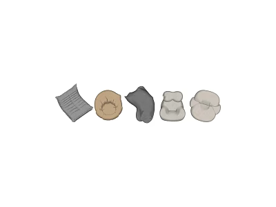Stylish Leisure Chairs Featuring Soft Cushions Various Designs And Comfortable Seats 3d model