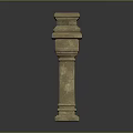 Stone guardrail bridge rail Chinese ancient building guardrail ancient building guardrail 3d model