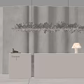 Modern reception desk 3d model
