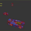 Blue Toy Vehicle Collection Featuring Truck And Small Car Models