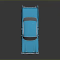 Blue Classic Vintage Car With Shiny Exterior And Retro Body Design On Reflective Surface