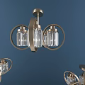 Elegant Modern Chandelier Design With Brass Frame And Crystal Shades for Interior Decoration