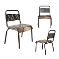 Stylish Modern Leisure Chair With Metal Frame Perforated Backrest And Comfortable Seat Design