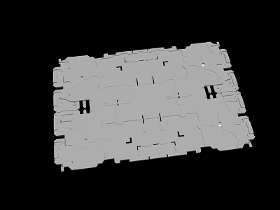 Detailed Architectural Building Floor Plan Layout With Room Structures And Design 3d model