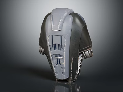 Fashionable Modern Gray Black Jacket With Structured Back Design And Detailed Sleeves 3d model