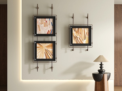 Modern Middle Ancient Style Decorative Painting 3d model