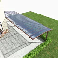 Clear Glass Awning for Two Window Red Brick Building Outdoor Entrance Area