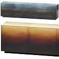 Modern Console Cabinet And Sideboard With Gradient Color Design And Storage Doors Drawers