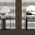 New Chinese style bar case end view table 3d model
