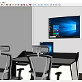 Control Room Monitoring Room Office Space 3d model
