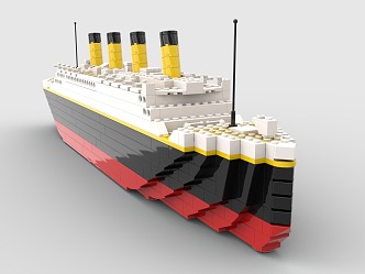 LEGO Toy Blocks Titanic Cruise 3d model