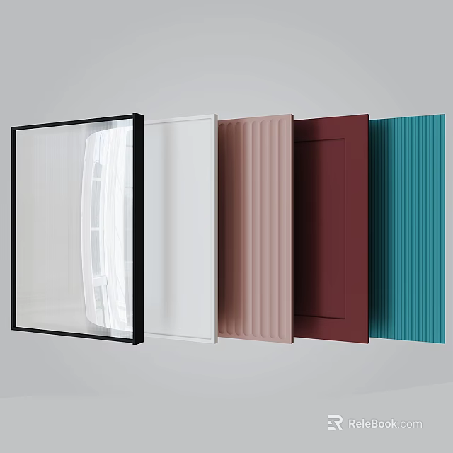Modern Wall Panels With Various Colors And Different Textures For Interior Design 3d model